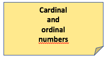 Ordinal and Cardinal numbers