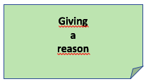 Giving a reason: because, because of, due to, as